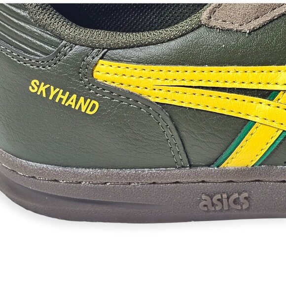 ASICS Skyhand OG Forest Green Vibrant Yellow Sneakers 8.5 - Picture 7 of 7